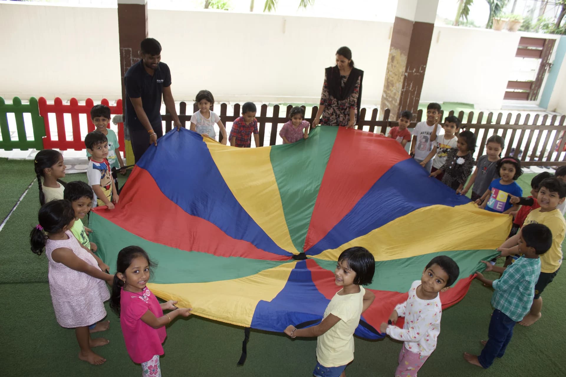 Children Early Movement Parachute Play